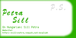 petra sill business card